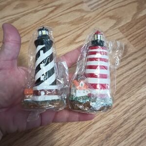 Vintage. Never Used. Lighthouse Salt & Pepper Shakers. 1999